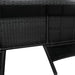 2 - seater Garden Sofa With Tea Table Poly Rattan Black