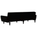 2-seater Sofa Bed Black Velvet Tipnlt
