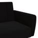 2-seater Sofa Bed Black Velvet Tipnlt