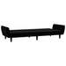 2-seater Sofa Bed Black Velvet Tipnlt