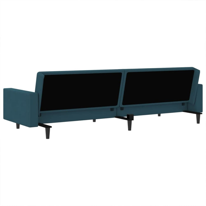 2-seater Sofa Bed Blue Velvet Tipktl