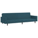2-seater Sofa Bed Blue Velvet Tipktl