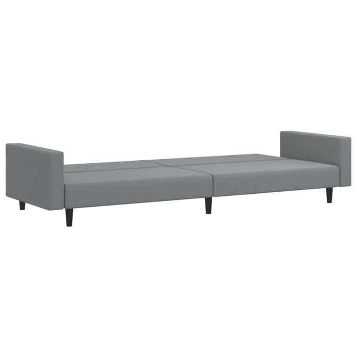 2-seater Sofa Bed Light Grey Velvet Tipkti