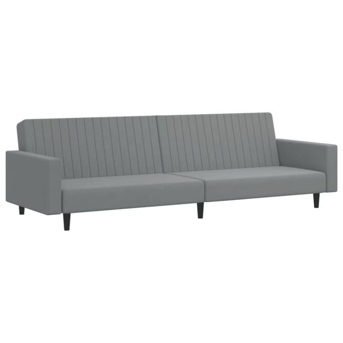 2-seater Sofa Bed Light Grey Velvet Tipkti