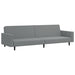2-seater Sofa Bed Light Grey Velvet Tipkti