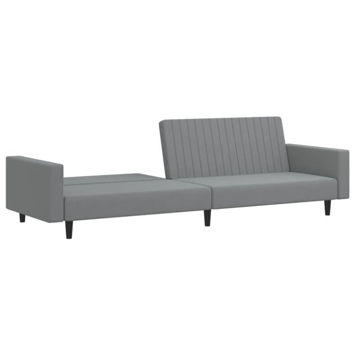 2-seater Sofa Bed Light Grey Velvet Tipkti