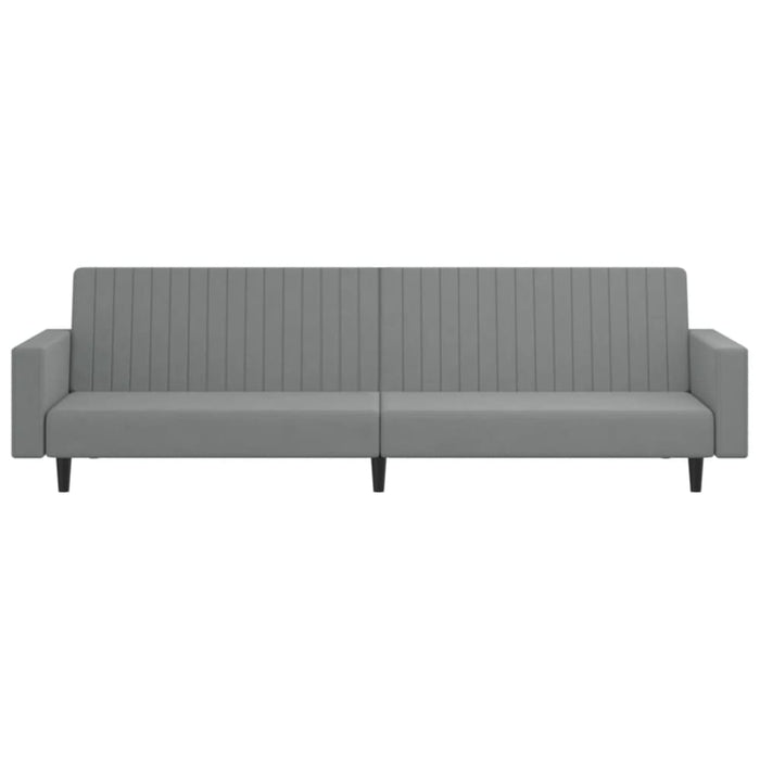 2-seater Sofa Bed Light Grey Velvet Tipkti