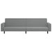 2-seater Sofa Bed Light Grey Velvet Tipkti