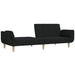 2-seater Sofa Bed with Two Pillows Black Fabric Tipnio