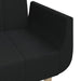 2-seater Sofa Bed with Two Pillows Black Fabric Tipnio