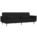 2-seater Sofa Bed with Two Pillows Black Fabric Tipnio