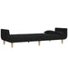 2-seater Sofa Bed with Two Pillows Black Fabric Tipnio