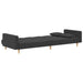 2-seater Sofa Bed with Two Pillows Dark Grey Fabric Tipnbb