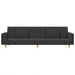 2-seater Sofa Bed with Two Pillows Dark Grey Fabric Tipnbb