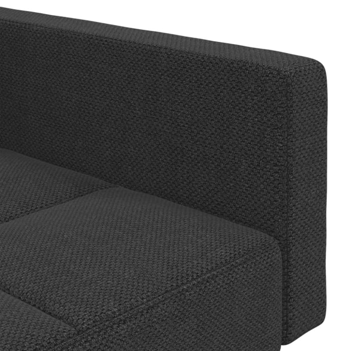 2-seater Sofa Bed with Two Pillows Dark Grey Fabric Tipnbb