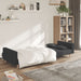 2-seater Sofa Bed with Two Pillows Dark Grey Fabric Tipnbb