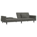 2-seater Sofa Bed with Two Pillows Dark Grey Velvet Tipnoi