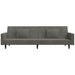 2-seater Sofa Bed with Two Pillows Dark Grey Velvet Tipnoi