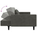 2-seater Sofa Bed with Two Pillows Dark Grey Velvet Tipnoi