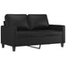 2-seater Sofa Black 120 Cm Faux Leather Tpkotx