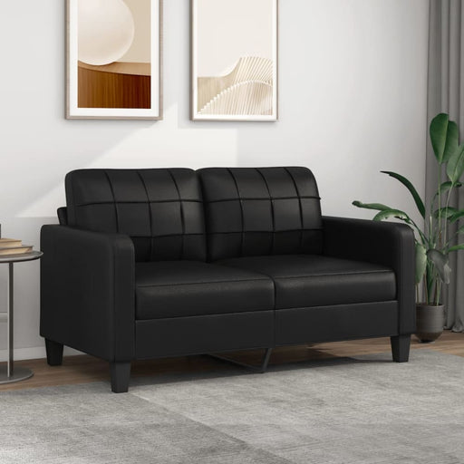 2-seater Sofa Black 140 Cm Faux Leather Tpkooi
