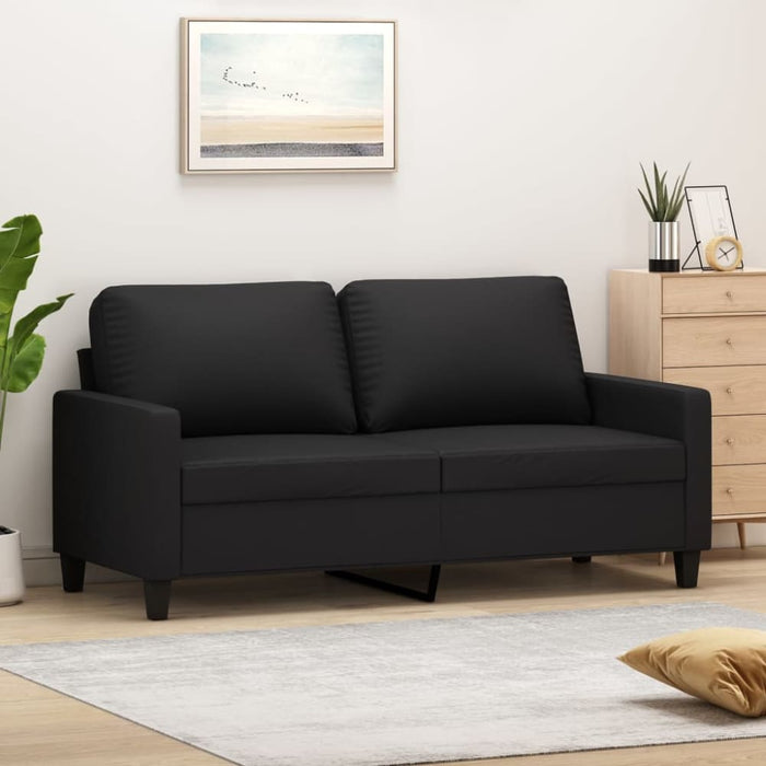 2-seater Sofa Black 140 Cm Faux Leather Tpkoti
