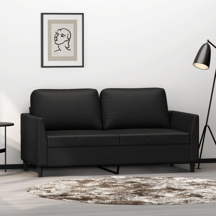 2 - seater Sofa Black 140 Cm Faux Leather Tpkttt