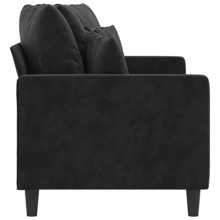2-seater Sofa Black 140 Cm Velvet Tpktbn