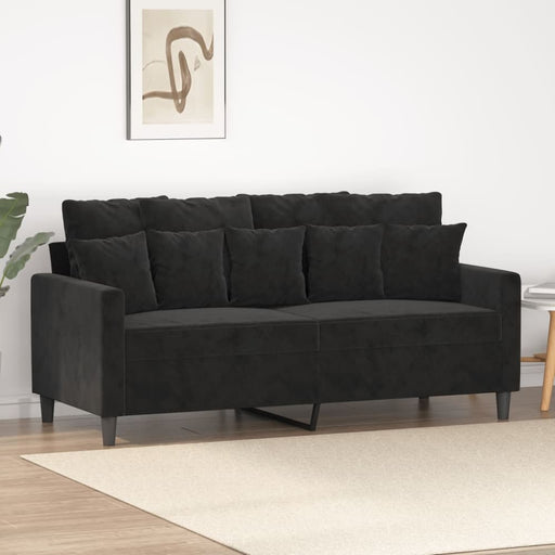 2-seater Sofa Black 140 Cm Velvet Tpktbn