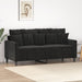 2-seater Sofa Black 140 Cm Velvet Tpktbn