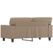 2-seater Sofa Cappuccino 120 Cm Faux Leather Tpkaol
