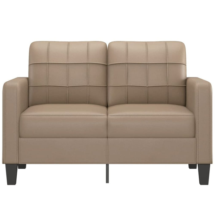 2-seater Sofa Cappuccino 120 Cm Faux Leather Tpkool