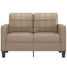 2-seater Sofa Cappuccino 120 Cm Faux Leather Tpkool