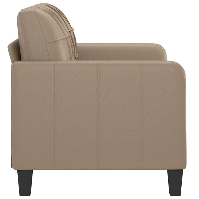 2-seater Sofa Cappuccino 120 Cm Faux Leather Tpkool