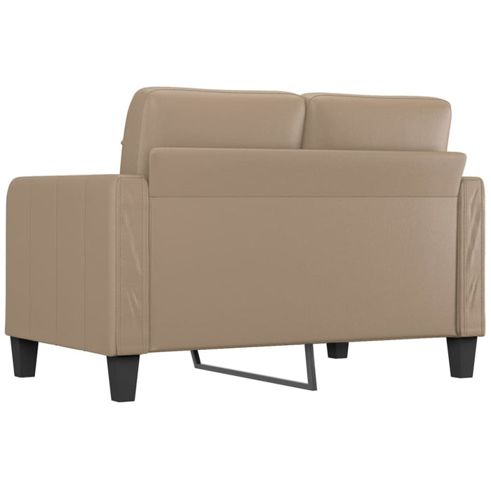 2-seater Sofa Cappuccino 120 Cm Faux Leather Tpkool