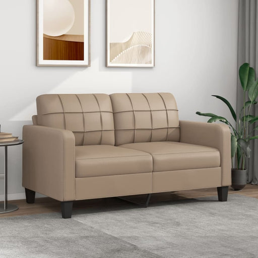 2 - seater Sofa Cappuccino 140 Cm Faux Leather Tpkoxo