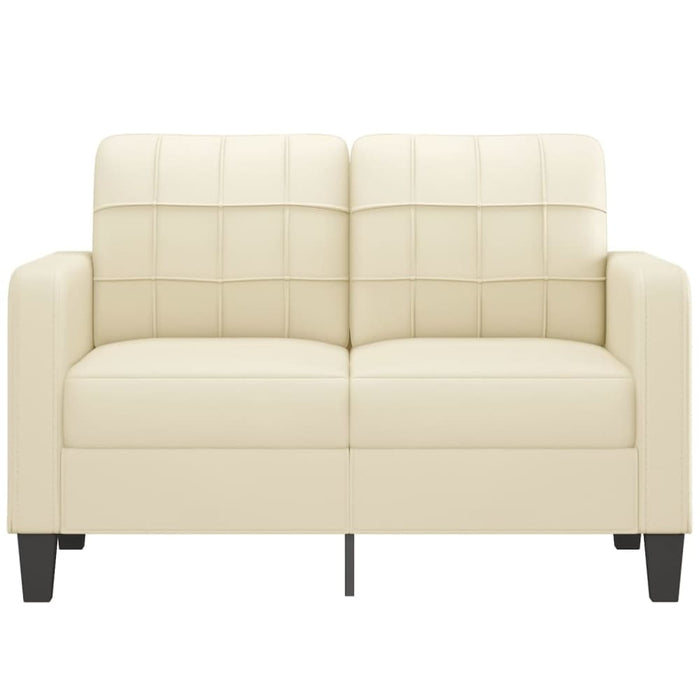 2-seater Sofa Cream 120 Cm Faux Leather Tpkoot