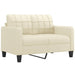 2-seater Sofa Cream 120 Cm Faux Leather Tpkoot