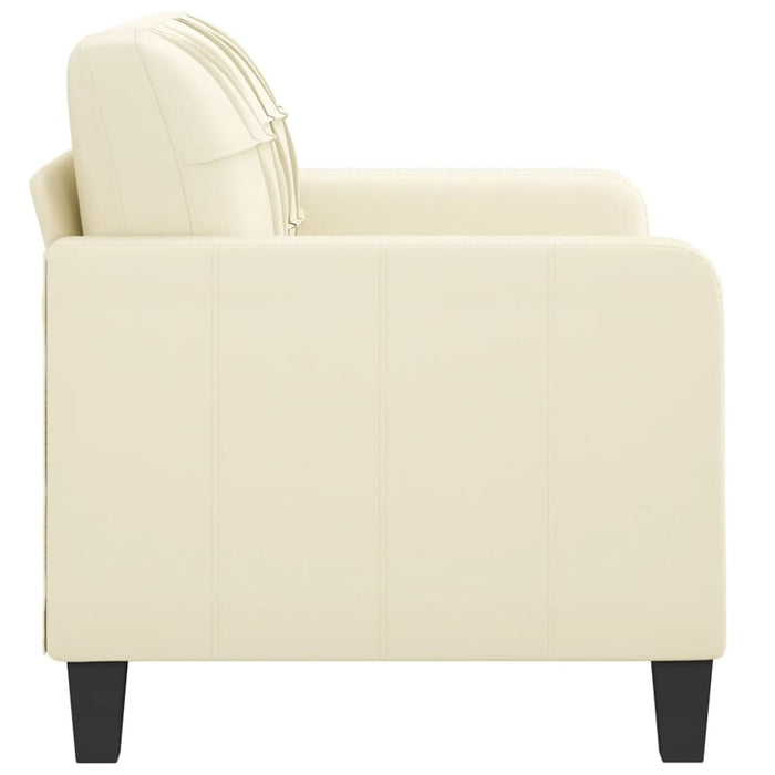 2-seater Sofa Cream 120 Cm Faux Leather Tpkoot
