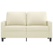 2-seater Sofa Cream 120 Cm Faux Leather Tpkott