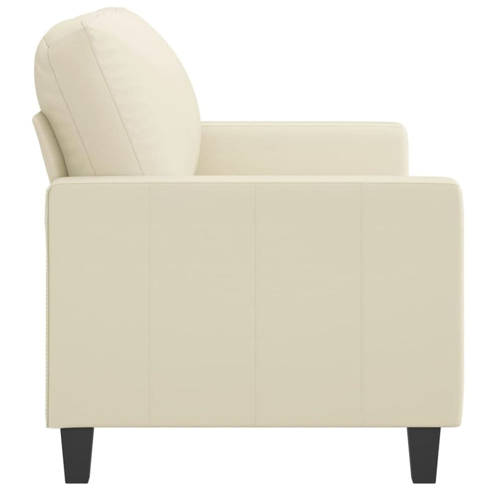 2-seater Sofa Cream 120 Cm Faux Leather Tpkott