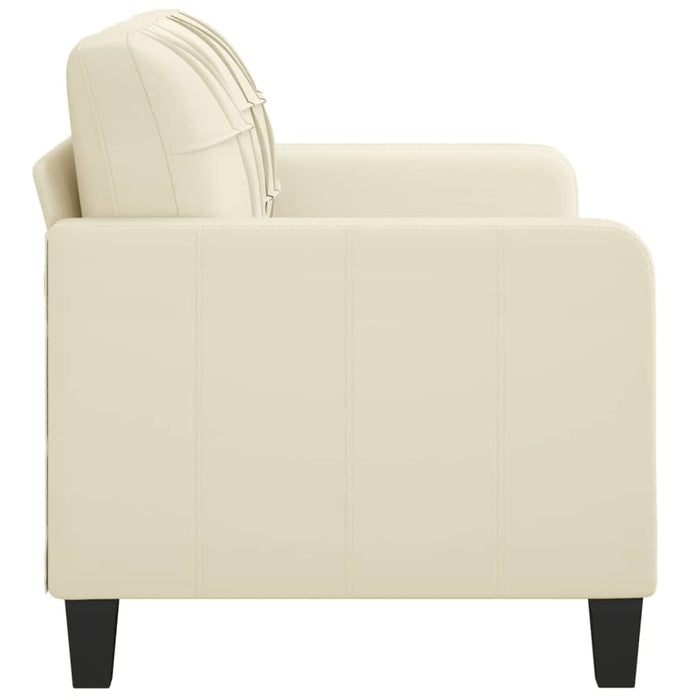 2-seater Sofa Cream 140 Cm Faux Leather Tpkoon