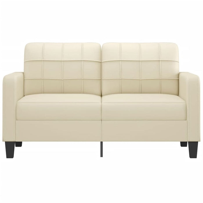 2-seater Sofa Cream 140 Cm Faux Leather Tpkoon
