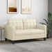 2-seater Sofa Cream 140 Cm Faux Leather Tpkoon