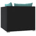 2-seater Sofa with Cushions Black Poly Rattan Toipto