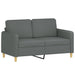 2-seater Sofa Dark Grey 120 Cm Fabric Tpkaio