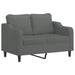2-seater Sofa Dark Grey 120 Cm Fabric Tpktpx