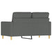 2-seater Sofa Dark Grey 120 Cm Fabric Tpkxxn