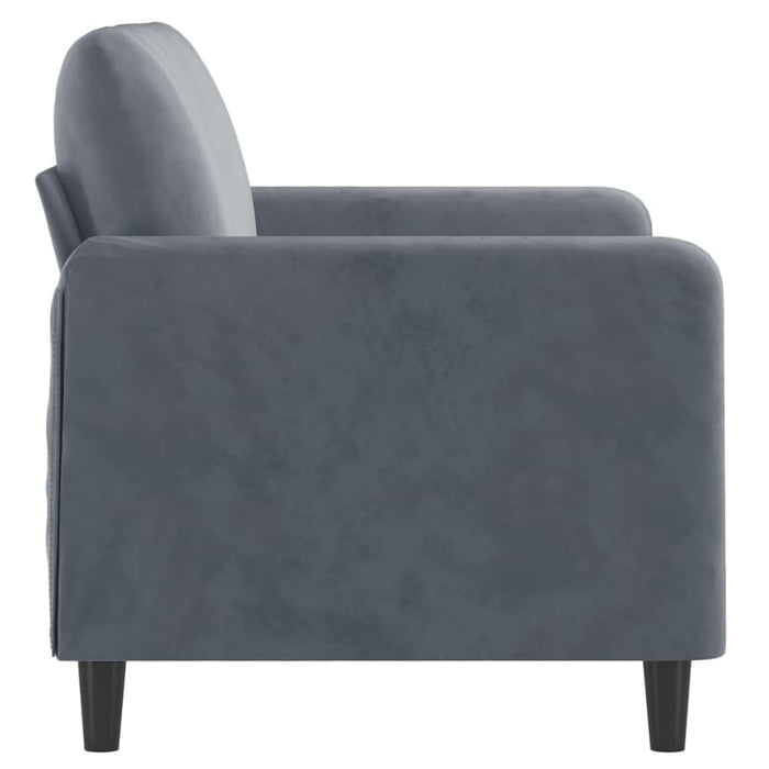 2-seater Sofa Dark Grey 120 Cm Velvet Tpkatt