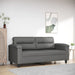 2-seater Sofa Dark Grey 140 Cm Microfibre Fabric Tpkplt